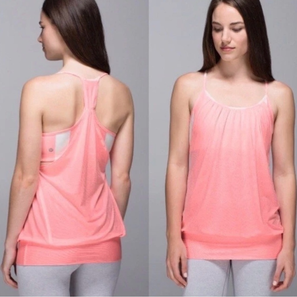 Lululemon No Limits Women's Pink built in Bra Tank Top US 6